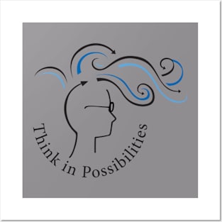 The Thinker - Think in Possibilities Logo Posters and Art